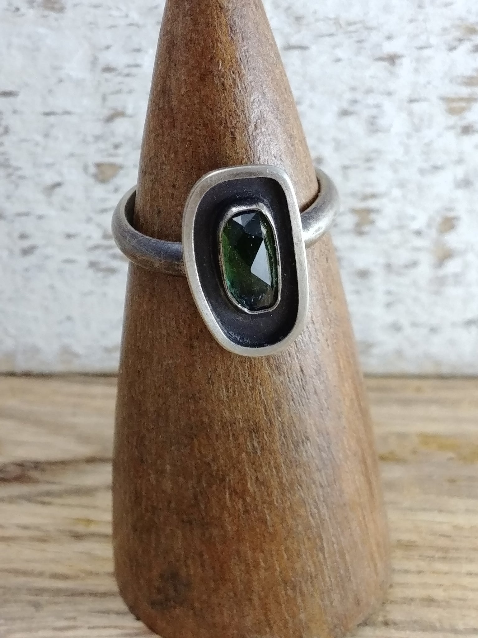 Tourmaline Sterling Silver Ring - Size 7.5