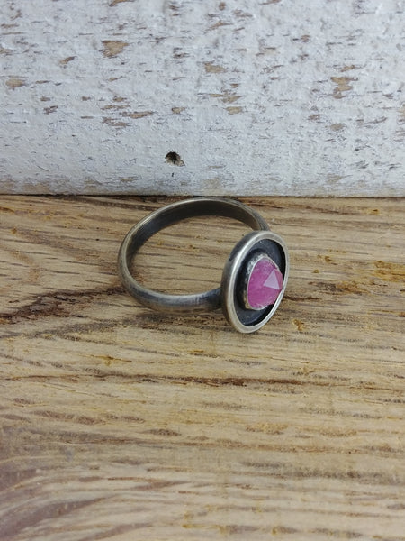 Tourmaline Sterling Silver Ring - Size 9